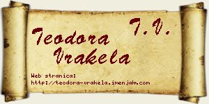 Teodora Vrakela vizit kartica